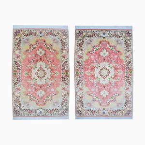 Silk Tabriz Rugs, 1990s, Set of 2