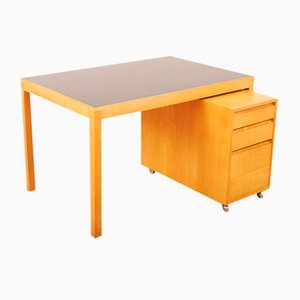 Schreibtisch mit Rollcontainer von Wohnbedarf