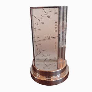 Bauhaus Art Deco Table Barometer in Chrome from Zeiss Ikon, 1930s