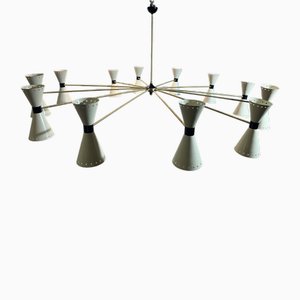 Brass Chandelier from Stilnovo