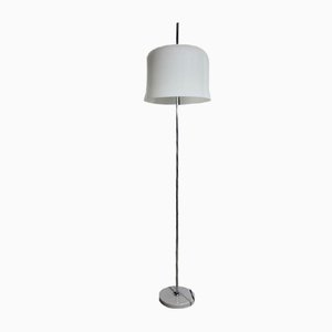 Mid-Century Mushroom Floor Lamp in Chrome and White Acrylic from Superlux, 1960