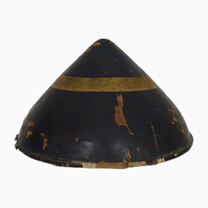 Japanischer Hut aus Pappmaché & Lackiertem Holz, 1800er