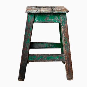 Patinated Workshop Stool, 1890s