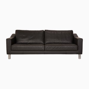 Graues Drei-Sitzer Sofa aus Leder von Leolux