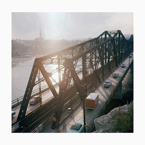 Pont Jayques Cartier, Pont sur le fleuve Saint-Laurent à Montréal, Canada, 1962 / 2020, Photographie