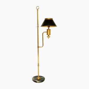 Vintage Floor Lamp in Brass and Marble, 1930s