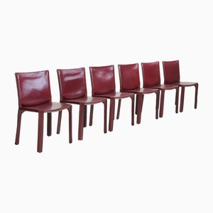 CAB 412 Chairs by Mario Bellini for Cassina 1980 Ref., Set of 6