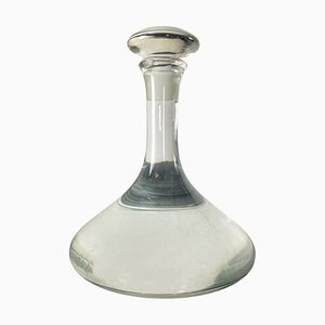 French Blown Glass Carafe with Glass Stopper, 1955