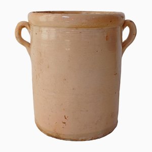 Antique Italian Stoneware Confit Preserving Pot, 1800s