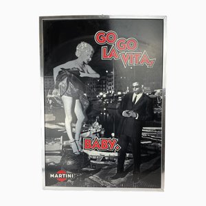 Poster pubblicitario con cornice Go Go La Vita, Baby Martini, 1995