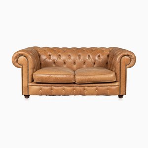 20th Century English Chesterfield Leather Sofa, 1970s