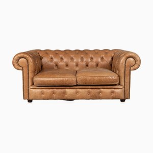 20th Century English Chesterfield Leather Sofa, 1970s