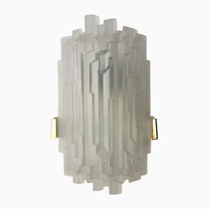 AustrianWall Lamp in Frosted Glass by J.T Kalmar, 1970