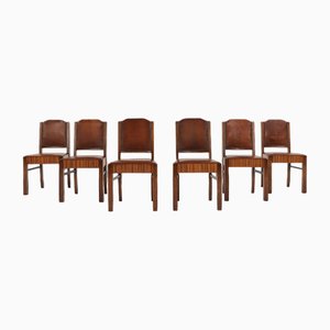 Art Deco Dining Chairs attributed to De Coene, 1930s, Set of 6