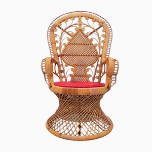 Peacock Throne Emmanuelle Chair in Bamboo, 1960s