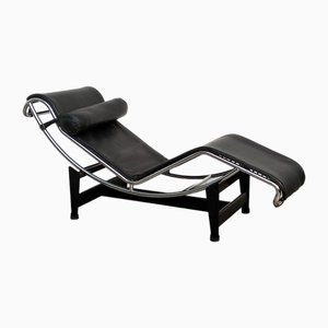 Leather LC4 Chaise Longue by Charlotte Perriand & Le Corbusier for Cassina, 1970s