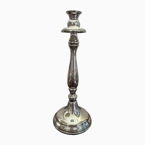 Vintage English Candlestick in 800 Silver, Italy, 1980s