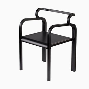 Odette Dining Chair in Black Solid Oak Wood by Fred&Juul