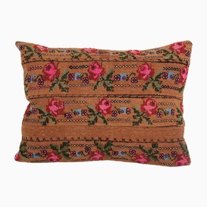 Handmade Decorative Kilim Cushion Cover in Floral Pattern