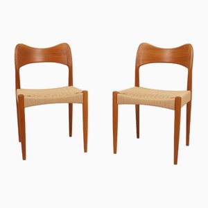 Dining Chairs by Arne Hovmand Olsen, 1950s, Set of 2
