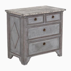 Scandinavian Chest in Faux Marble, 1800s