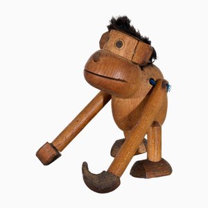 Wooden Carved Monkey, 1950s