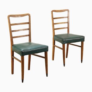 Vintage Chairs in Beech, 1950s, Set of 2