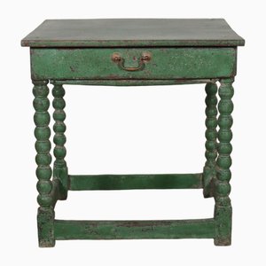 Table Antique Peinte en Vert, 1700s