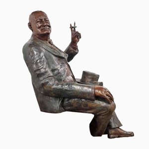 Große britische Winston Churchill Statue aus Bronze