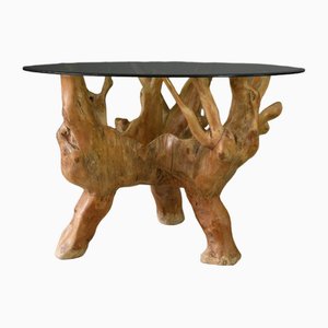 Tavolo da centro grande in legno di radica