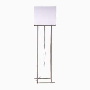 Floor Lamp with White Fabric Shade