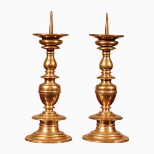 Candlesticks in Bronze, Italy, Set of 2