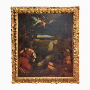 Bassano, The Angel Brings the Good News, 1600s, Oil on Canvas, Framed