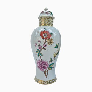 Vintage Vase mit Kirschblütenmotiv, 1980er