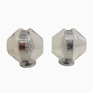 Sculptural Italian Volcano Glass Sconces by Toni Zuccheri, Set of 2