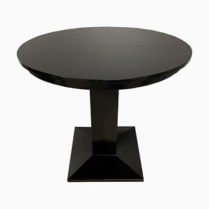 Kleiner schwarzer ovaler Jugendstil Tisch, 1890er