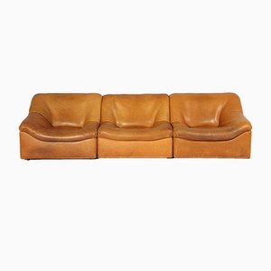 DS-46 Sessel aus dickem Büffelleder von de Sede, 1970er, 3 . Set
