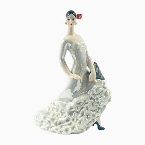 Figura vintage de porcelana de bailarina de flamenco de Korosten, años 80
