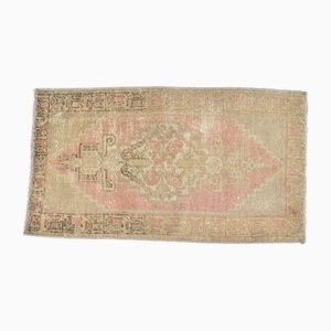 Antique Wool Bohemian and Eclectic Style Mini Rug