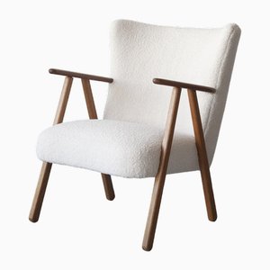 Dänischer Mid-Century Stuhl aus Stoff & Teak