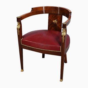 Mid-19th Century Egyptian Revival Mahogany Desk Chair