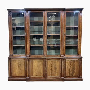 Large Antique English Library in Mahogany, 1800s