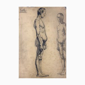 Bruno Paul, Autorretrato, 1895, Lápiz sobre papel