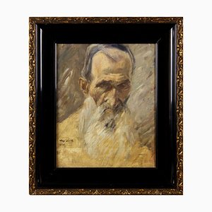 Friedrich August Seitz, Halbfigurenporträt eines bärtigen älteren Mannes, 1926