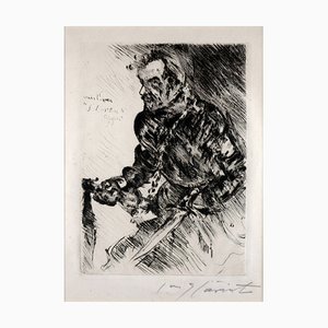 Lovis Corinth, Rudolf von Rittner as Florian Geyer, 1924, Etching