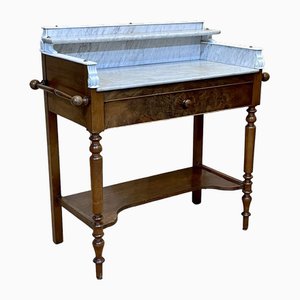 Louis Philippe Toilet Table in Walnut and Marble