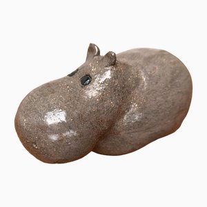 Figura de hipopótamo Mid-Century de cerámica, años 60
