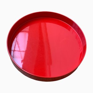 Vintage Space Age Red Tray from Boltze Design, 1970s