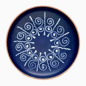 Mid-Century Wandteller aus Keramik, 1960er