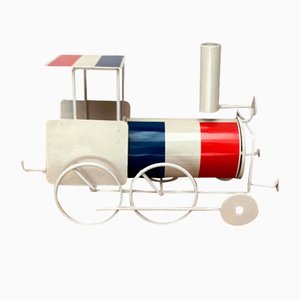 Figurine de Locomotive Drapeau Français Vintage